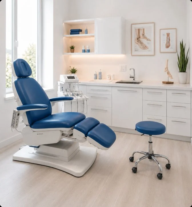 Treatment room at Achilles Foot Clinic in Calgary
